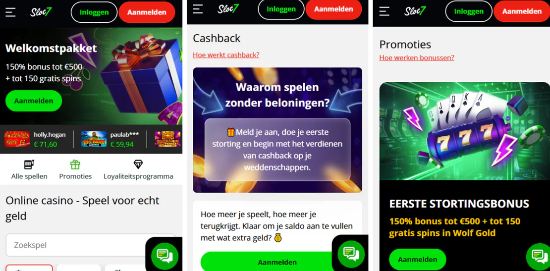 slot7 casino mobiele browser